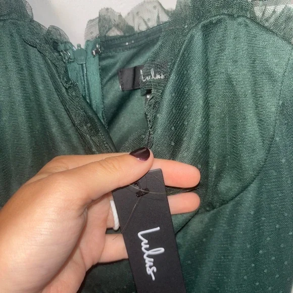 Lulu's Dark Green Maxi Dress - Picture 3 of 6